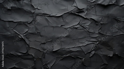 Vintage Torn Ripped Paper Background in Black Color AI Generated