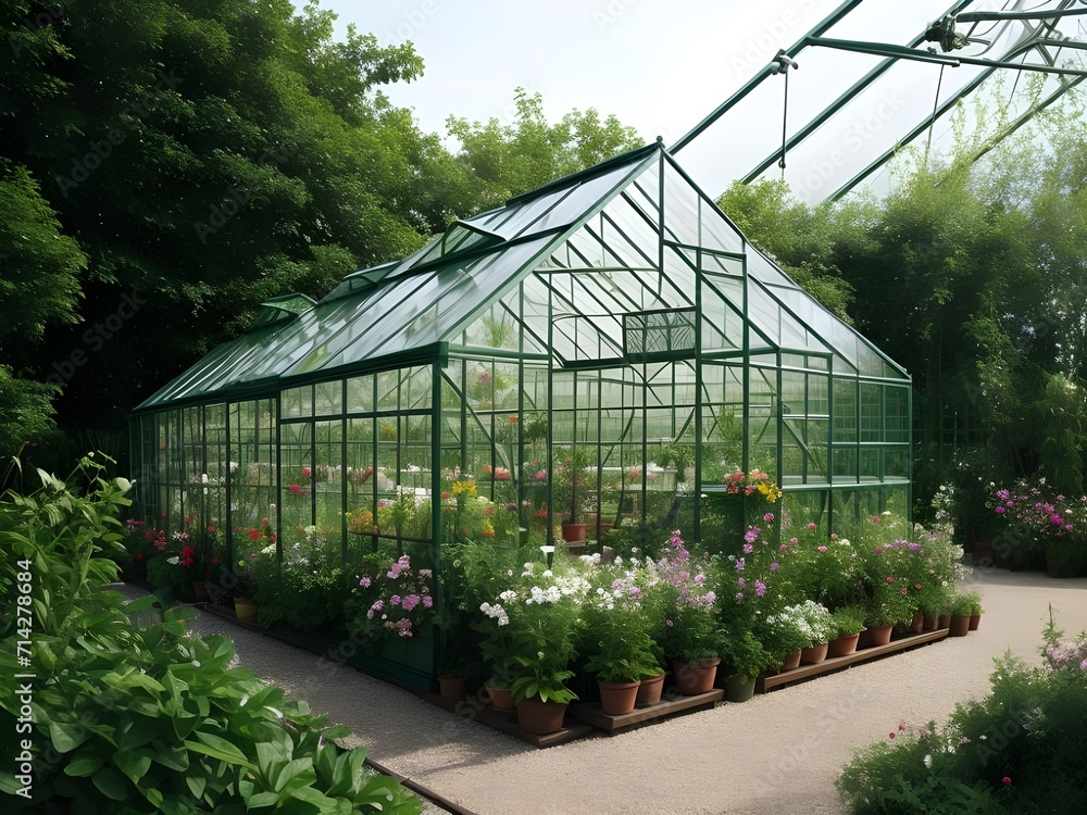 greenhouse with plants