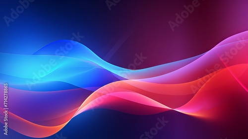 Futuristic Abstract Background with Wavy Lines AI Generated