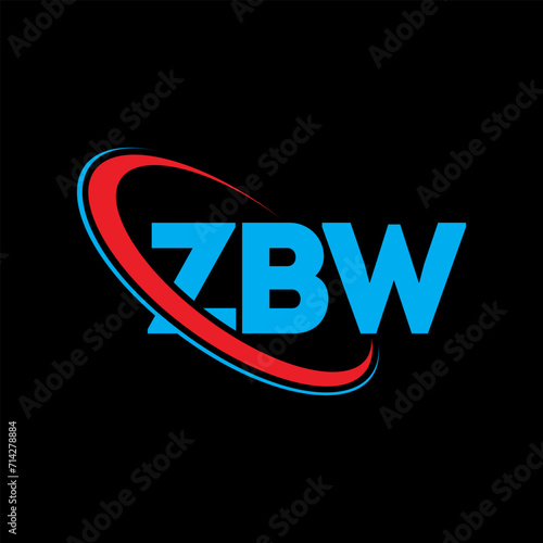 ZBW logo. ZBW letter. ZBW letter logo design. Intitials ZBW logo linked with circle and uppercase monogram logo. ZBW typography for technology, business and real estate brand. photo