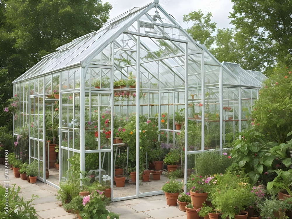 greenhouse with plants