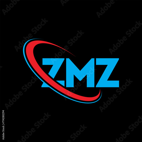 ZMZ logo. ZMZ letter. ZMZ letter logo design. Initials ZMZ logo linked with circle and uppercase monogram logo. ZMZ typography for technology, business and real estate brand.