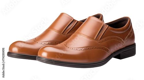 Man formal shoes. Male fashion isolated on transparent background.