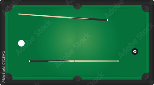 Billiard table top view. vector
