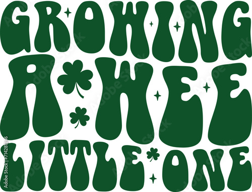 Growing A Wee Little One St. Patrick's Day Retro T-shirt