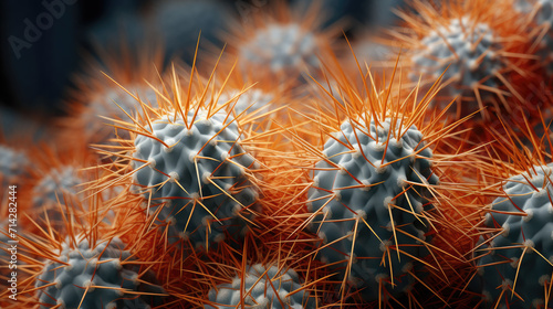 Thorny cactus flower background photo