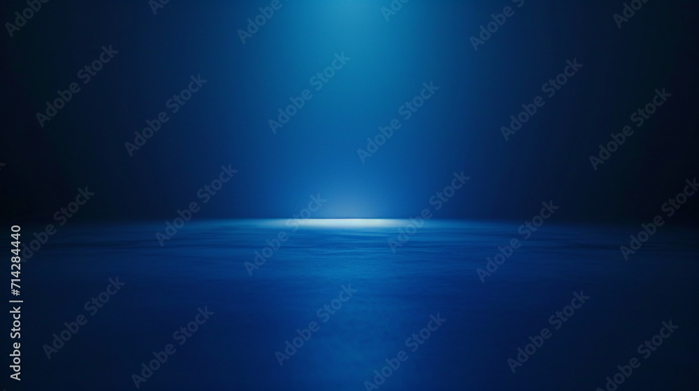 Fototapeta premium Luminous Depths: Blue Radiance Illuminates the Night. Generative AI