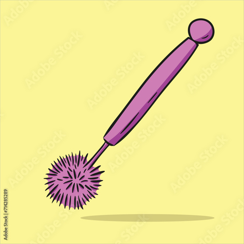 toilet brush. Concept isolated. Flat cartoon style vector