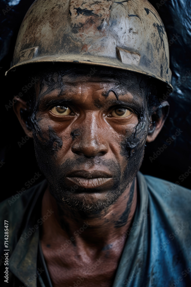 Very close portrait of business man in safety helmet Very close portrait of business man in safety helmet