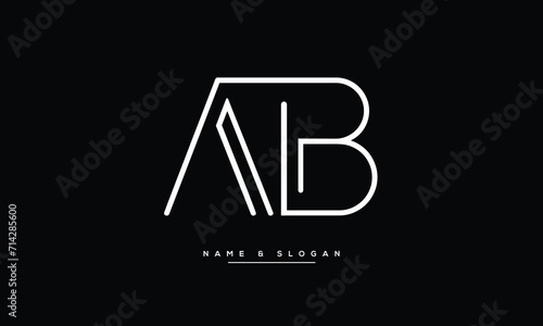 Alphabet letters icon logo AB or BA	

