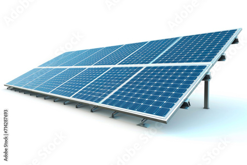 White Background Eco Tech: Solar Power Module