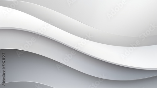 Wallpaper Mural White and gray color oval geometric shapes layered background with empty copy space Torontodigital.ca