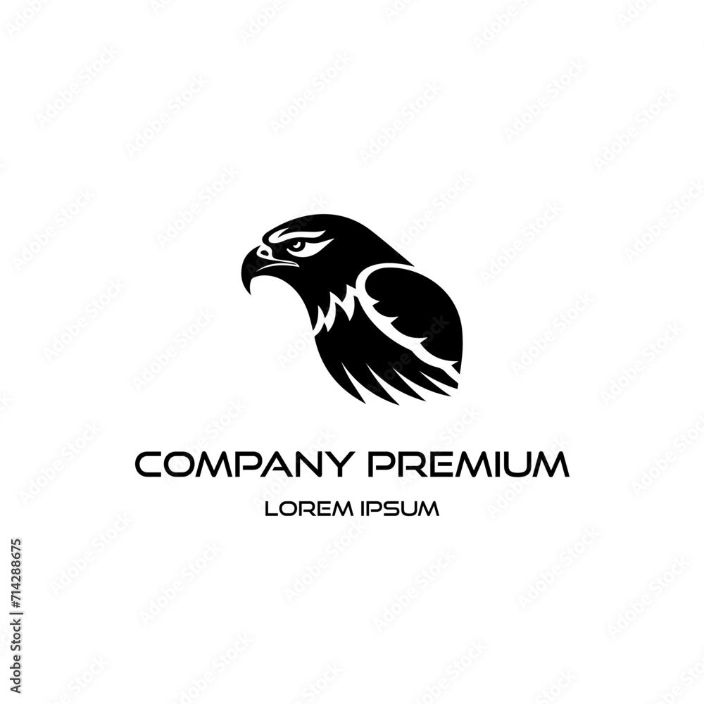 Naklejka premium Modern eagle head logo design eagle head logo silhouette