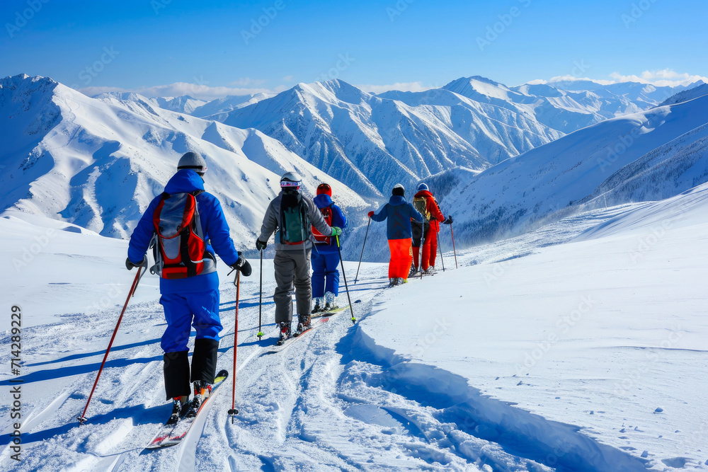 Frozen Fraternity: Skiing Amidst Male Friends