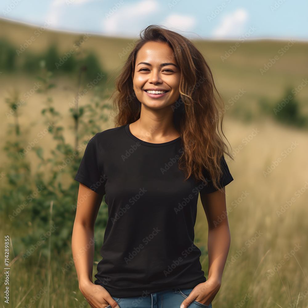 illustration of model wearing T-shirt in the park
illustration of model wearing T-shirt in the park