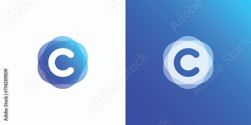 Technology letter C initial vector logo design.