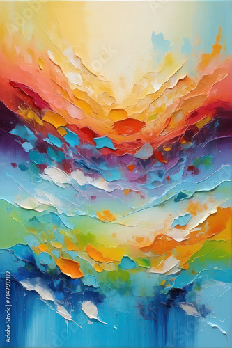 abstract summer oil painting textured background