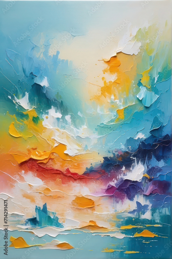 Obraz premium abstract summer oil painting textured background