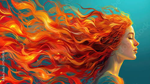 Fiery Dreams: Flame-Haired Muse