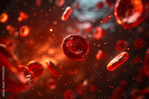 Blood Cell Illustration - Generative AI
