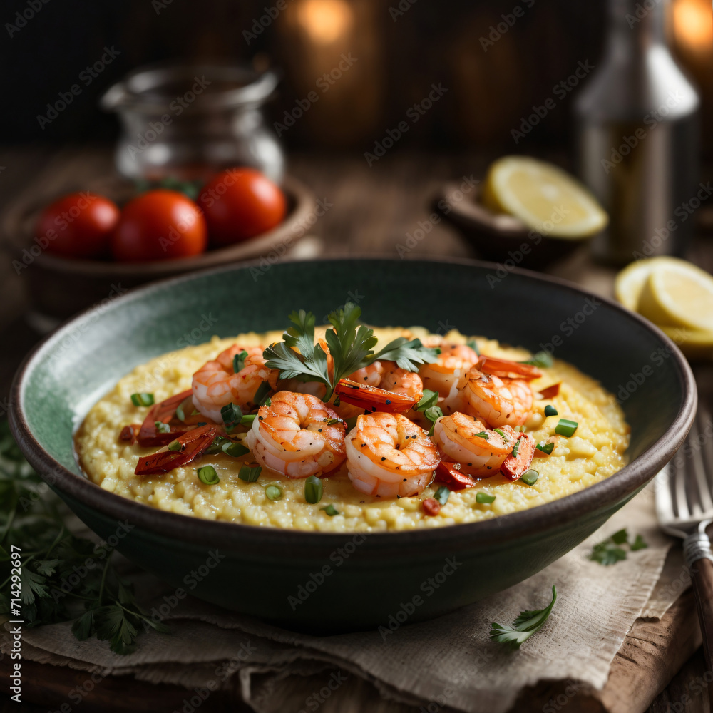 Cajun Shrimp and Grits - Spicy Southern Comfort