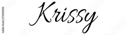 Krissy - black color - female name - ideal for websites, emails, presentations, greetings, banners, cards, books, t-shirt, sweatshirt, prints, cricut, silhouette,