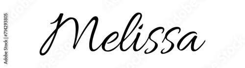 Melissa - black color - female name - ideal for websites, emails, presentations, greetings, banners, cards, books, t-shirt, sweatshirt, prints, cricut, silhouette,