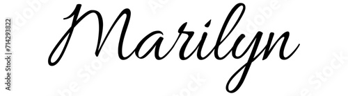 Marilyn - black color - female name - ideal for websites, emails, presentations, greetings, banners, cards, books, t-shirt, sweatshirt, prints, cricut, silhouette,