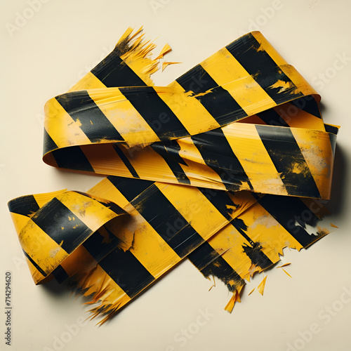 black and yellow stripes caution tape
 photo