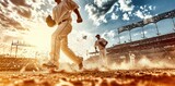 Baseball Player Running on a Baseball Field Action-Packed Sports Generative AI