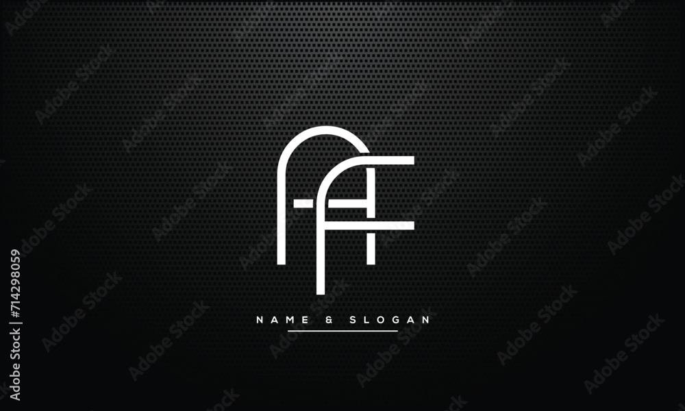 Alphabet Letters AF or FA Logo Monogram