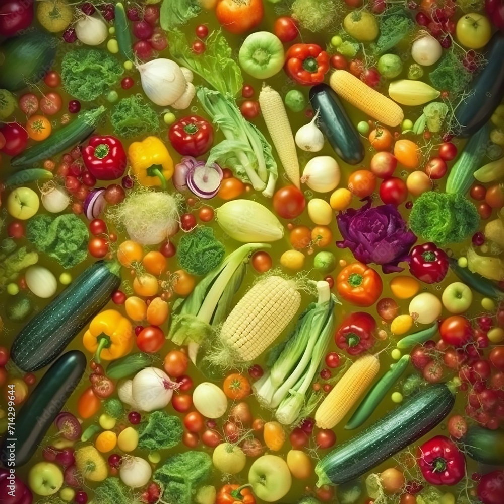 Background of Fresh Vegetables. Fresh Food. Healthy Eating