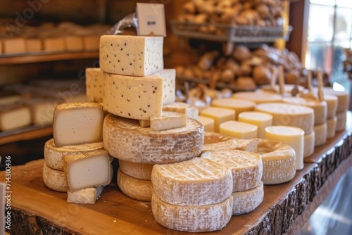 Artisanal cheese farm with rustic tasting room