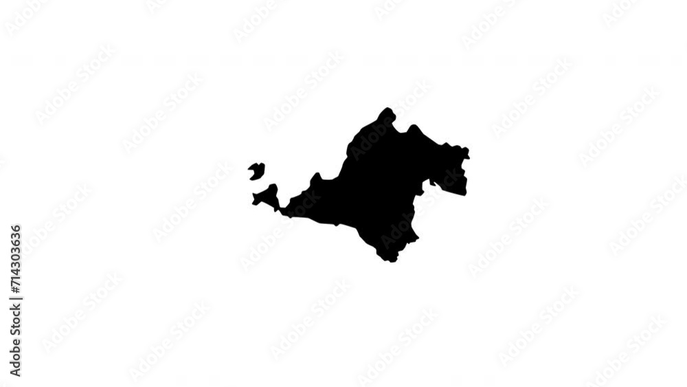 animated video of a map of the city of Banten in Indonesia animated video of a map of the city of Banten in Indonesia