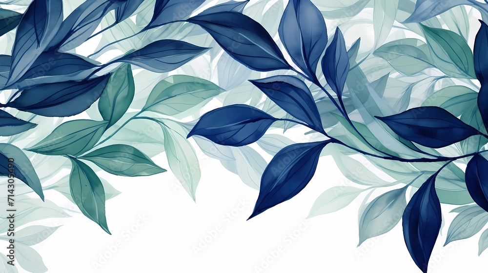 Fototapeta premium seamless background picture with leaf pattern, leaves, trees, tree branches