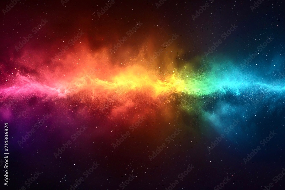 background with raimbow space