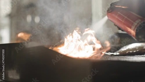 Close Up of a Person Cooking Pasta on a Stove