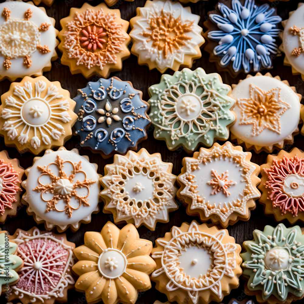 Creative pattern made of colorful cupcakes on dark background. Flat lay, top view. Creative pattern made of colorful cupcakes on dark background. Flat lay, top view.