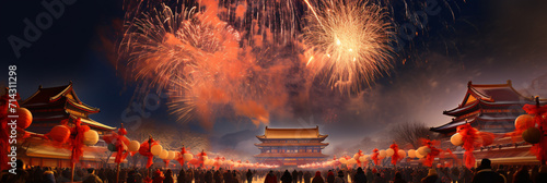 Chinas pyrotechnic set off dazzling photo
