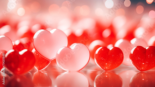 background with many hearts, love concept, Valentine's day celebration, wedding congratulation