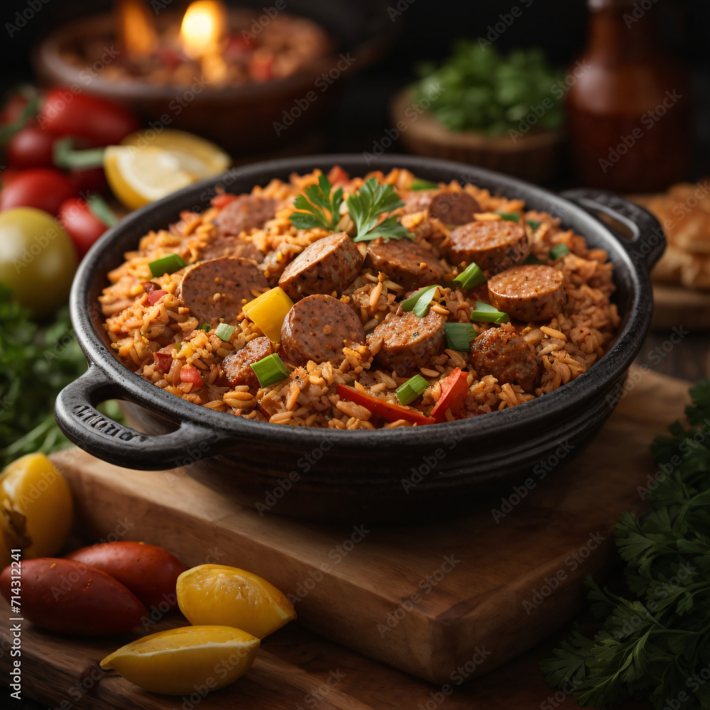 Louisiana Jambalaya - A Spicy Southern Delight with Andouille Sausage Louisiana Jambalaya - A Spicy Southern Delight with Andouille Sausage