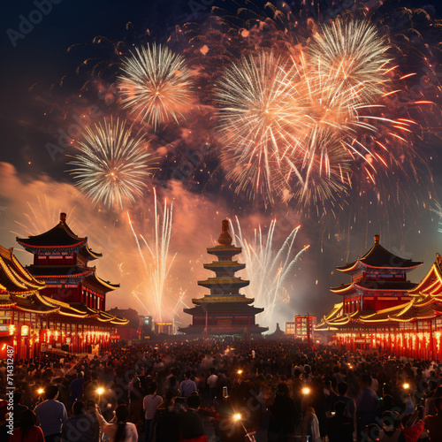 Chinas pyrotechnic set off dazzling