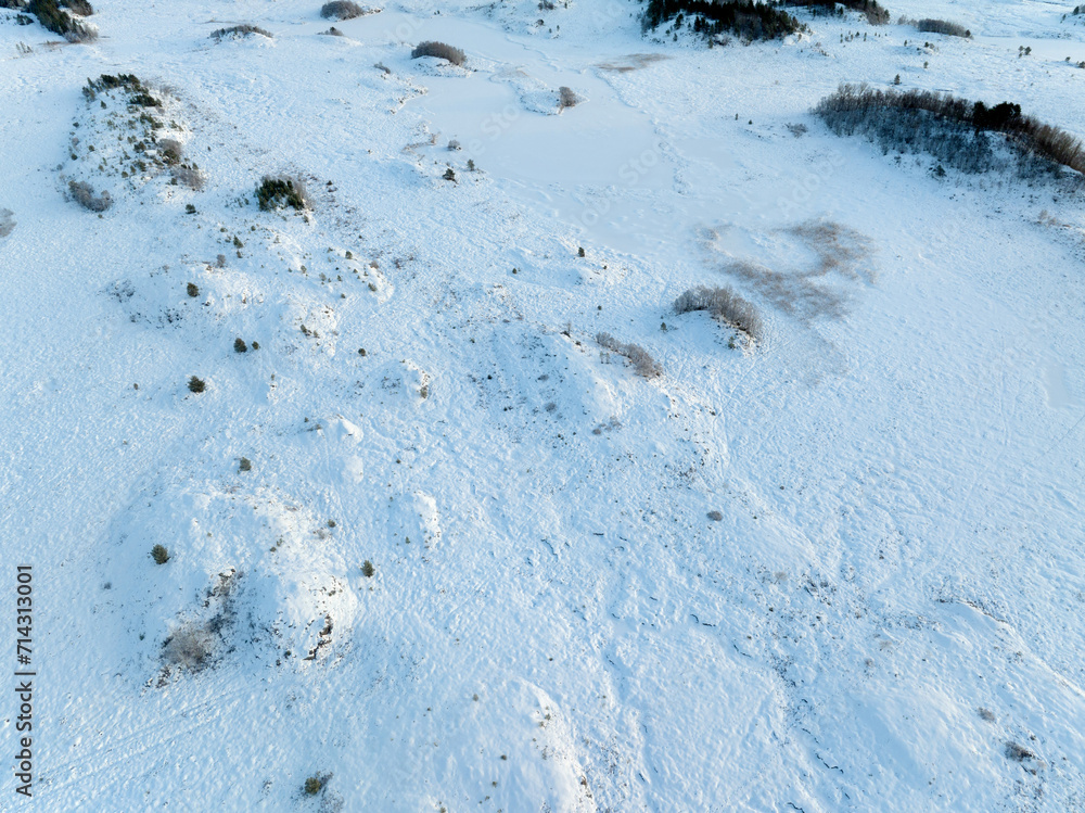 The peatland in Gule-/Stavikmyrane nature reserve in winter ( More og Romsdal, Norway).