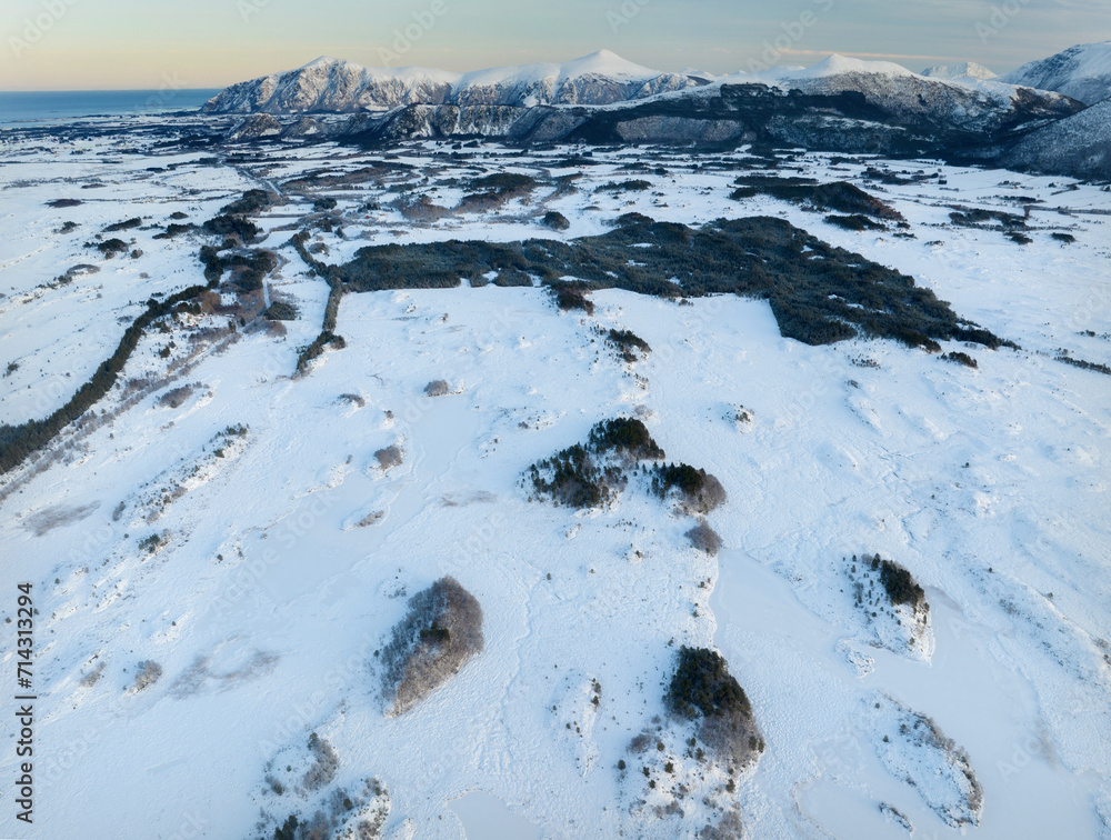 The peatland in Gule-/Stavikmyrane nature reserve in winter ( More og Romsdal, Norway).