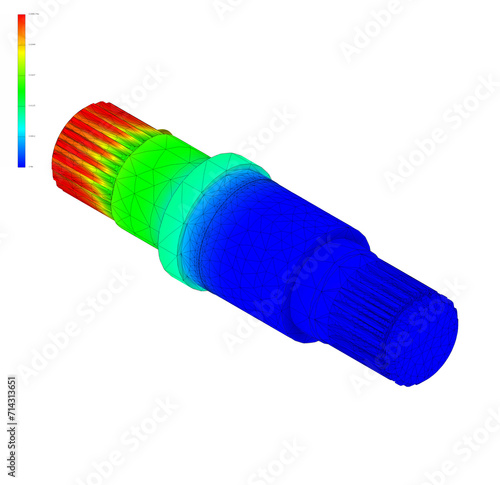 fem analysis grooved axle CV joint, mechanical design parts photo