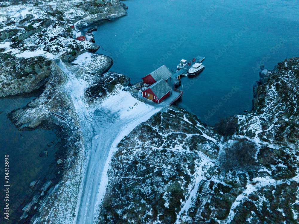 The harbour near Haholmen island (Norway).