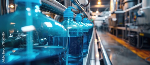 Manufacturing detergent and fabric softener in a chemical facility. photo