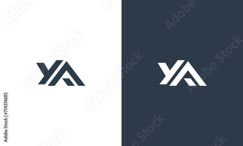 initials Y and A abstract logo design vector