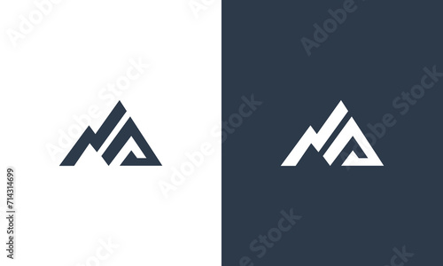 initials N and A abstract logo design vector photo