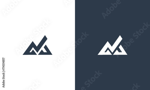 initial m monogram logo design vector photo